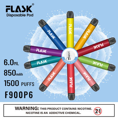 F900 P6 Smooth Air Flow یکبار مصرف Vape Pen 1500puffs سیم پیچ