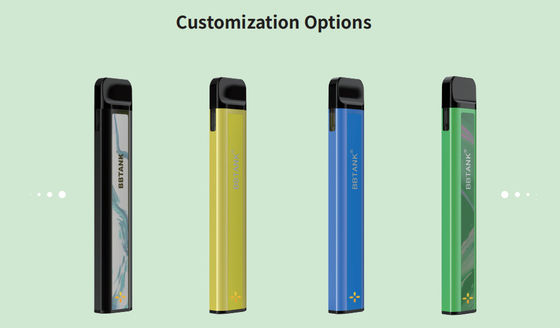 2021 یکبار مصرف CBD/THC Vape Pod BBTANK Mi POD Colorful Custom logo و بسته بندی کارتریج های قابل تعویض سرامیک کویل