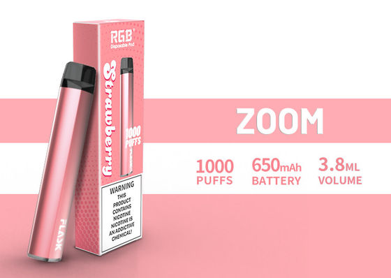 ZOOM دستگاه های دفع Vapepen پایداری با کیفیت بالا 1000puffs 650mah 304 فولاد ضد زنگ