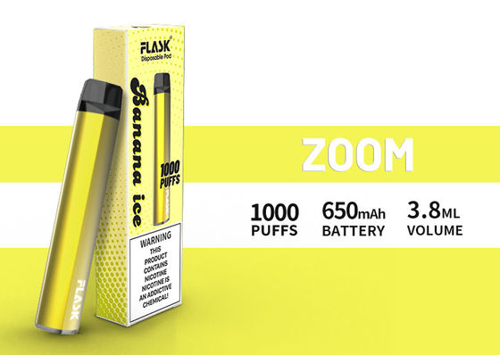 ZOOM Disposol Vapepen تضمین کیفیت عرضه فراوان 650mah 3.8ml آب 1000puffs
