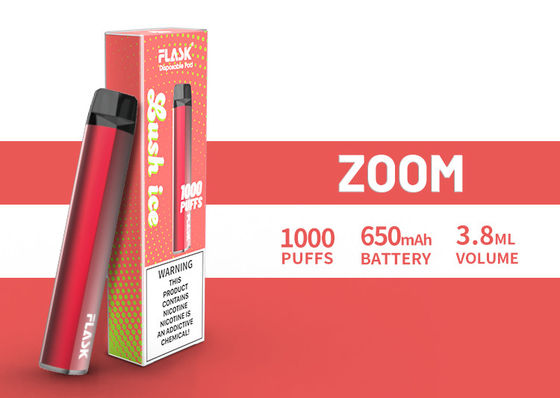ZOOM Disposol Vapepen تضمین کیفیت عرضه فراوان 650mah 3.8ml آب 1000puffs