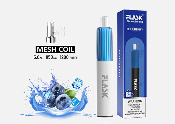3.7V 2 طعم یکبار مصرف Vape 850mAh E Cig Starter Kit 2٪ نمک نیکوتین