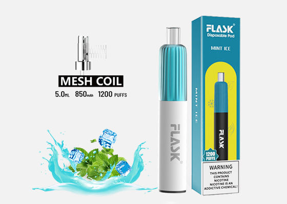 3.7V 2 طعم یکبار مصرف Vape 850mAh E Cig Starter Kit 2٪ نمک نیکوتین