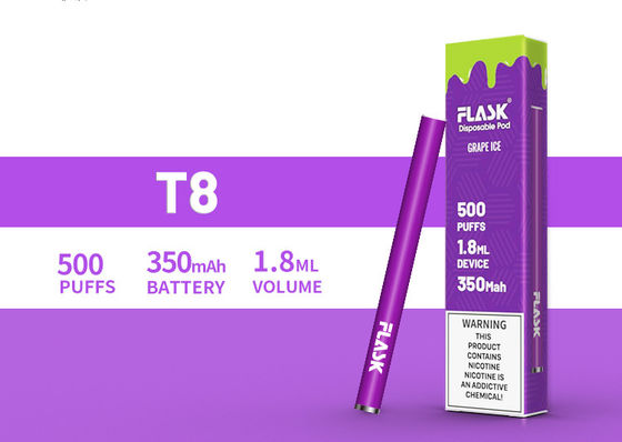 عمده فروشی 500 پفک 12 طعم دهنده کافئین / انرژی Vape Stick نیکسالت یکبار مصرف سیگار الکترونیکی