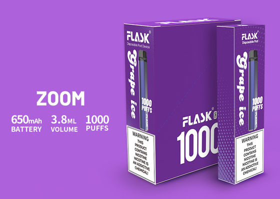 3.8ml بخار سیگار الکترونیکی ، 1000puffs Vape Starter Kits