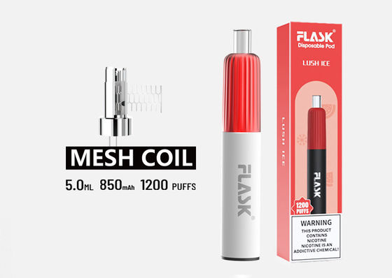 سیگار الکترونیکی یکبار مصرف تبخیر کننده هلو با طعم هلو 1200 پفک