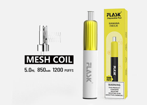 850mAh 2 Nic نمک نیکوتین Vaporizer Pen Mesh Coil Vape Pre Pods