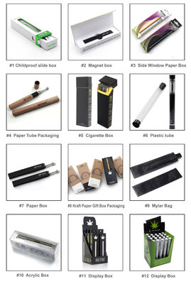 FCC Handmade CMYK بسته بندی جعبه های بسته بندی برای CBD Vape Pen