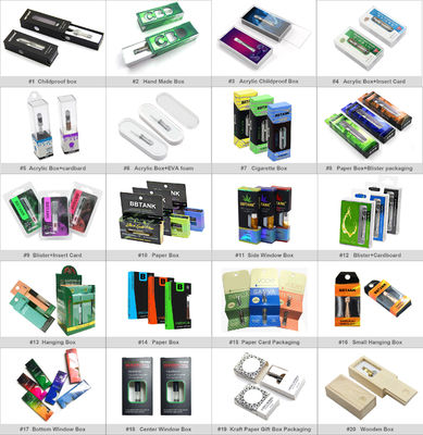 FCC Handmade CMYK بسته بندی جعبه های بسته بندی برای CBD Vape Pen