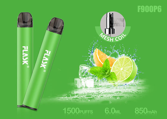 کارتریج روغن شیشه ای نیکوسالت 5٪ 1500puffs 6.0ml با سیم پیچ