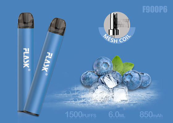 کارتریج روغن شیشه ای نیکوسالت 5٪ 1500puffs 6.0ml با سیم پیچ