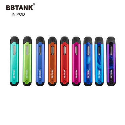 THC Vape یکبار مصرف BBTANK IN pod Recharge E-cig با ضخامت 350mah سیستم غلاف روغن دلتا 8 قلم ویپ قلم روغن CBD