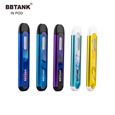 BBTANK 2 میلی لیتر قلم روغن ضخیم دستگاه یکبار مصرف لیل ویپ غلاف قابل شارژ IN POD نشان سفارشی دلتا 8 غلاف روغن قلم ویپ قلم CBD