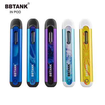 THC Vape یکبار مصرف BBTANK IN pod Recharge E-cig با ضخامت 350mah سیستم غلاف روغن دلتا 8 قلم ویپ قلم روغن CBD