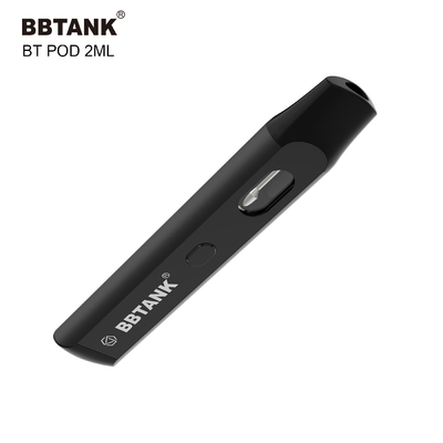 BBtank Vape Pod یکبار مصرف 2.0 میلی لیتری با دکمه برای Cannabis Thick Oil Delta 8 HHC