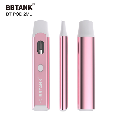 BBtank Vape Pod یکبار مصرف 2.0 میلی لیتری با دکمه برای Cannabis Thick Oil Delta 8 HHC