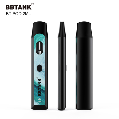 BBtank Vape Pod یکبار مصرف 2.0 میلی لیتری با دکمه برای Cannabis Thick Oil Delta 8 HHC