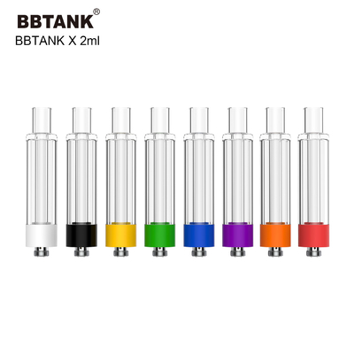 کارتریج فول شیشه ای اصلی کارخانه BBTANK 0.5ml 1.0 2.0 گرمی نخ 510 روغن ویسکوزیته با طیف وسیع مناسب