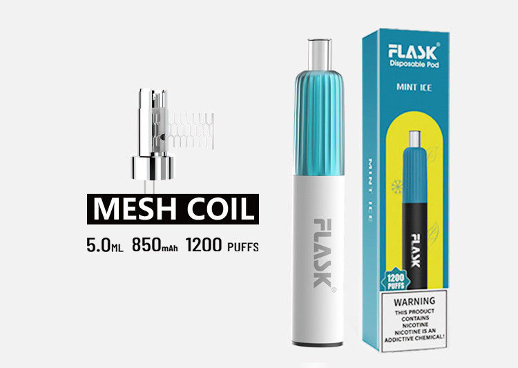 3.7V 5ml یکبار مصرف Pod Vaporizer E Cig Starter Kits With Mesh Coil
