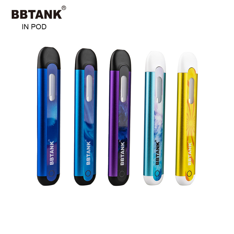BBTANK 2 میلی لیتر قلم روغن ضخیم دستگاه یکبار مصرف لیل ویپ غلاف قابل شارژ IN POD نشان سفارشی دلتا 8 غلاف روغن قلم ویپ قلم CBD