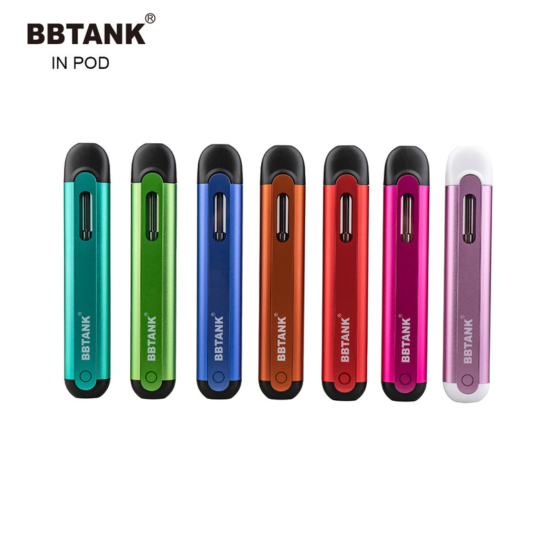 THC Vape یکبار مصرف BBTANK IN pod Recharge E-cig با ضخامت 350mah سیستم غلاف روغن دلتا 8 قلم ویپ قلم روغن CBD