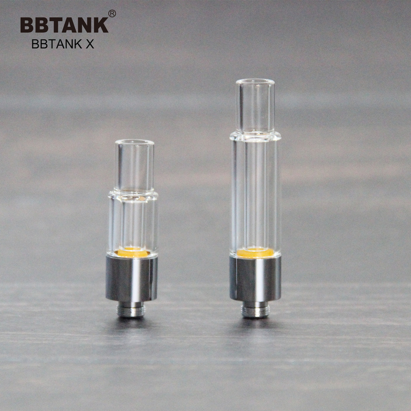 کارتریج فول شیشه ای اصلی کارخانه BBTANK 0.5ml 1.0 2.0 گرمی نخ 510 روغن ویسکوزیته با طیف وسیع مناسب